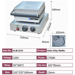 Machine à gaufres Heavybao en acier inoxydable Hello Kitty Taiyaki Machine pour hôtel et restaurant Cuisine Snack Shop Equipment - Product Image 3