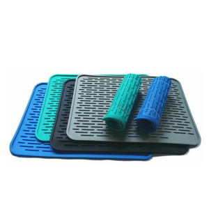 Napperon en Silicone pour ustensiles de cuisine, 4 pièces, support résistant à la chaleur, tapis de séchage pliable - Product Image 2