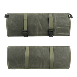 Sac à couteaux de chef en <span class=keywords><strong>toile</strong></span> cirée, sac de rangement pour couteaux de cuisine portable et pliable, grande capacité, organiseur d'outils de chef - Product Image 5
