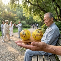 Coffrets cadeaux de balles de fitness Baoding et tasses à thé en porcelaine de la marque ShouXing, bien-être traditionnel chinois, cadeaux d'affaires pour entreprises
