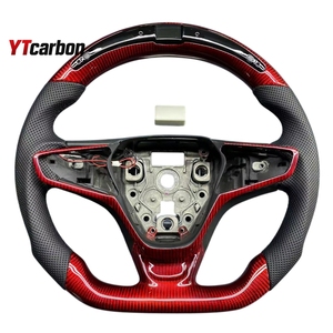 YTcarbon pour <span class=keywords><strong>Malibu</strong></span> Bolt Equinox Volt <span class=keywords><strong>RS</strong></span> accessoires intérieurs de voiture Style de course volant en Fiber de carbone personnalisé - Product Image 6