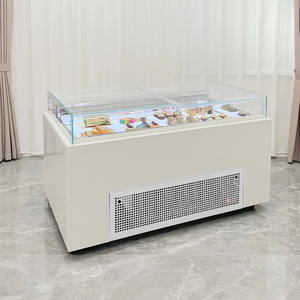 Armoire à sandwichs commerciale grande capacité, couvercle coulissant, <span class=keywords><strong>plaque</strong></span> <span class=keywords><strong>de</strong></span> guidage <span class=keywords><strong>de</strong></span> lumière en <span class=keywords><strong>verre</strong></span> incurvé, réfrigérateur à 1 niveau, refroidisseur <span class=keywords><strong>de</strong></span> desserts - Product Image 2