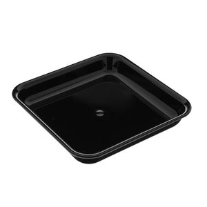 Vassoio Quadrato da Banco 22x22 Cm Nero con Bordo Arrotondato, Vassoio Espositivo per Conservazione - Product Image 1