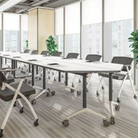 Plier Combinaison Discussion Apprentissage Formation Chaise Table Polygoin Réglable Trapèze Étudiant Bureau