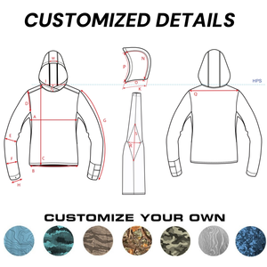 Vêtements de protection solaire UPF50 + à séchage rapide sur mesure ensembles d'été chemise de pêche à capuche avec Boardshorts chapeaux - Product Image 4
