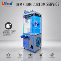LIFUN 31'' GR BEAR Machine à griffes style spatial, à monnayeur/billets, pour cadeaux surprise, équipement de jeu d'amusement et de distribution de prix