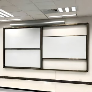 <span class=keywords><strong>Tableau</strong></span> blanc magnétique vertical pour collège avec cadre en aluminium et plateau coulissant vertical fluide pour les enseignants - Product Image 6