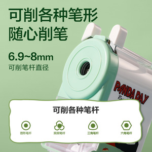 Deli Pencil Sharpener 0641 Manual Hand Crank For Kids Students Blue Color Plastic Model - Product Image 4