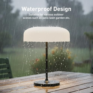 Lampe de table portable solaire rechargeable sans fil pour extérieur, restaurant, jardin, camping, design lumineux, intensité réglable, commande tactile - Product Image 4
