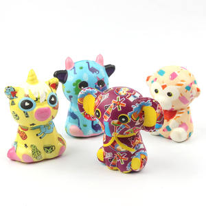 لعبة الضغط الإسفنجية الإسفنجية المطبوعة بالألوان الكاملة على شكل حيوان لطيف ألعاب تخفيف التوتر للأطفال والكبار - Product Image 2