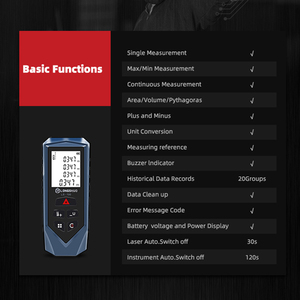 Digital Laser <strong>Distance</strong> Meter 50m 100m Laser Rangefinder <strong>Measuring</strong> Tape Infrared - Product Image 3