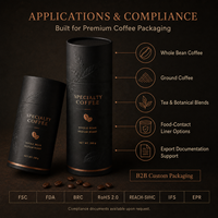 Tubo in Carta Kraft Avvolta a Spirale Personalizzato OEM per Caffè e Tè Speciali con Rivestimento per Alimenti Certificato FSC BRC