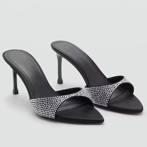 M*G 113 Sandali con Tacco a Punta <span class=keywords><strong>per</strong></span> <span class=keywords><strong>Donna</strong></span>, <span class=keywords><strong>Ciabatte</strong></span> Eleganti con Tacco Morbido, Infradito alla Moda Marroni con Tacco Alto, Vendita all'Ingrosso - Product Image 5