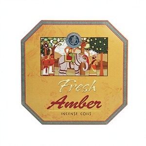 Encens en spirale au cyprès parfumé et riche en arômes, Ambre Darshan, pour purification spirituelle et cérémonies religieuses, longue durée 24 heures - Product Image 1