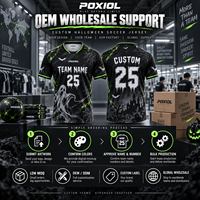Maillot de football personnalisé pour Halloween, sublimation, nom et numéro d'équipe pour matchs, événements sportifs, OEM, vente en gros