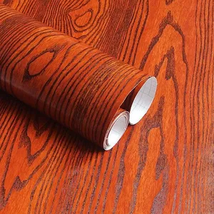 Großhandel Vinyl Tapeten Kontakt papier wasserdicht Peel and Stick Holz Küchen aufkleber 3d Wallpaper für die Heim dekoration