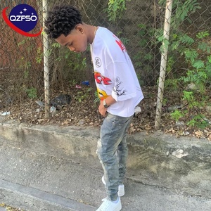 Qzfso เสื้อยืดผู้ชายผ้าฝ้ายพิมพ์ลายกราฟิกเสื้อยืดผ้าฝ้ายสีดำพิมพ์ลาย100% - Product Image 2