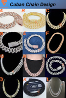 Collier en moissanite VVS personnalisé Lifeng de 24 mm, chaîne cubaine Miami en argent 925 avec diamants pour hommes, chaîne à maillons cubains