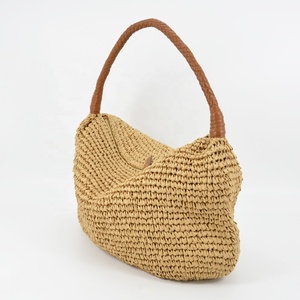Artesanía Vintage mujer <span class=keywords><strong>Ibiza</strong></span> bolso de alta calidad verano rafia playa bolsa cremallera moda algodón señora hombro compras - Product Image 3