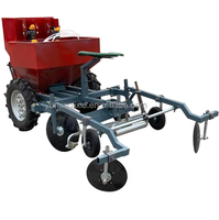 1-Ridge 2-Row Potato Seeder 3-Point Linkage Tractor Integrated Film Covering Gearbox Components-Potato Planting Machine