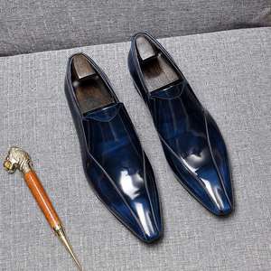 Chaussures de bureau en cuir antidérapantes pour hommes, nouveau style de luxe 2022, chaussures décontractées en cuir, taille 36 - 45 - Product Image 2