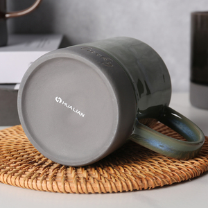 Thiết kế mới hiện đại sang trọng đáy phẳng gốm cốc cà phê với xử lý phản ứng tráng men bền vững máy rửa chén & lò vi sóng an toàn - Product Image 5