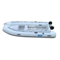 Coque en aluminium 12 pieds RIB360 Tender Double modèle de bateau gonflable avec banquette Hypalon pour la pêche en lac Capacité de 5 personnes