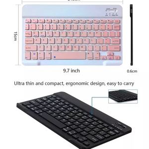 Clavier et souris sans fil mini rechargeables pour tablette PC 10 pouces, iPad, téléphone, ordinateur portable - Product Image 6