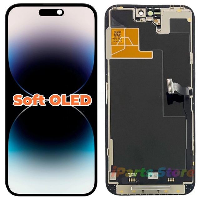 IParts Replacement Soft OLED LCD Screen Display Assembly for iPhone 14 Plus Pro Max 120HZ Support IC Removable 3D Touch Parts DD