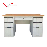 Bureau en acier laminé à froid, table de bureau au design moderne, table d'ordinateur en métal pour la maison, l'école et le bureau, bureau d'étude avec tiroirs