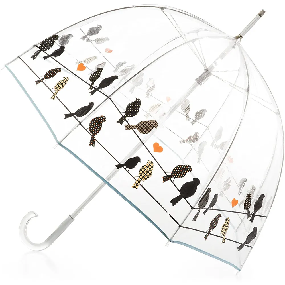 Factory Supply Promotional Clear Umbrellas Dome Shape Auto,Open Clear Transparent Customized POE Bubble Umbrellas/