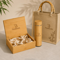 Boîte cadeau en bambou naturel avec fermeture magnétique, doublure en satin doré, logo gravé au laser pour emballage cadeau cosmétique