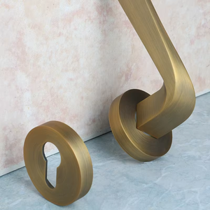 Poignée de porte de luxe en métal en alliage de zinc à tête carrée en option de haute qualité - Product Image 3