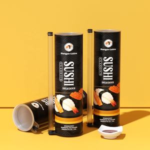 Tube en papier cylindrique pour sushi, emballage de sushi, imprimé sur mesure, écologique, de qualité alimentaire, Suka - Product Image 2
