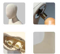 Lavinia Fashion Oberkörper-Luxusmodell aus PE-Material für Kinder und Jugendliche, Unisex, mit Abnehmbaren Gelenkarmen, Stehende Pose, Sonderangebot