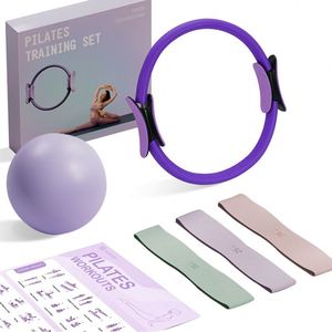 Portable <b>Pilates</b> Ring <b>Yoga</b> Fitness Set Lightweight Exercise Kit for Indoor Household Workout Body Tightening Sports Accessories - Product Image 4