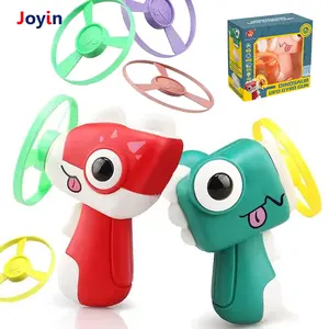 Dinosaure 2 en 1 Party Favors Spinning Top Toy Saucer Disc Launcher Gun for Kids LED Light Up Outdoor Indoor Game Window Box - Product Image 1
