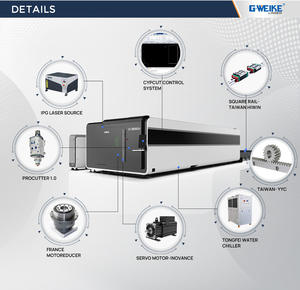 Machine de découpe laser à fibre Gweike haute puissance 8000W 12000W 20000W entièrement recouverte LF8025GH 8000mm*2500mm - Product Image 5