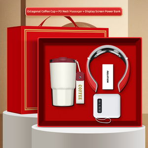 Coffret Cadeau d'Affaires de Luxe Chimi Gifts, Logo Personnalisable, Mug en Acier Inoxydable 480ml, Masseur Cervical, Batterie Externe 10000mAh, Nouveau Design - Product Image 1