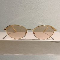 Lunettes de soleil ovales en métal, petites, de luxe et de créateur, avec logo personnalisé; monture fine en fil métallique,