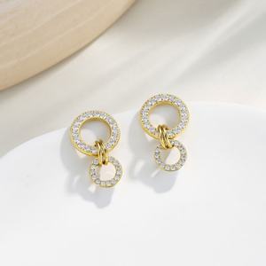 Pendientes de Acero Inoxidable de Moda, Chapados en Oro/Plata, para Mujer, Joyería Romántica para Bodas y Fiestas - Product Image 2