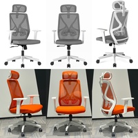 Chaise de bureau en maille avec dossier réglable et fonction ergonomique multifonctionnelle