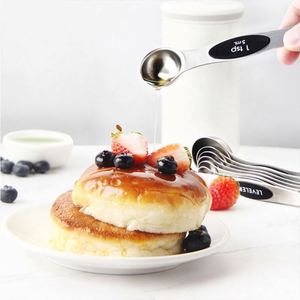 Hot Selling 18/0 Stainless Steel 9pcs Magnetic Double-Head Baking Tools with Scale <b>Measuring</b> <b>Spoon</b> Set - Product Image 3