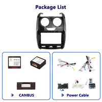 Cadre de tableau de bord pour autoradio Android noir Meihua Factory, kit de tableau de bord pour Renault Duster 2015, pour faisceau de câbles