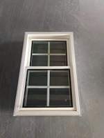 Fenêtres vinyle à double suspension, 20 pièces, en PVC/upc, style américain, avec verre petit et grille pour fenêtres de maison