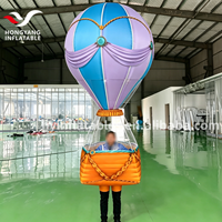 Ballon à air chaud gonflable pour adulte, costume portatif avec ventilateur intégré, alimentation par prise secteur, multicolore, pour carnaval, festival, spectacle de rue