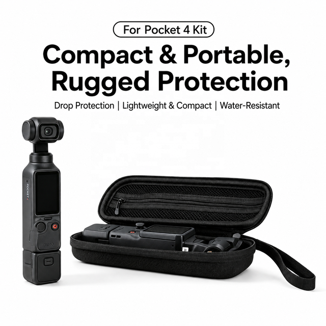 Osmo Pocket 4/3 Storage Case, Portable Handheld Gimbal Camera Carry Bag, Shockproof Outdoor Accessory