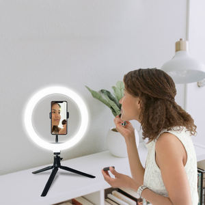 Aro de Luz LED de 10 Pulgadas para Maquillaje, Transmisiones en Vivo y YouTube, con Soporte para Teléfono y Trípode - Product Image 3
