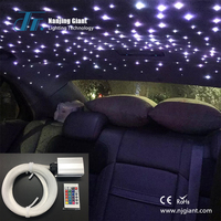 Décoration de plafond de voiture 18W, effet étoiles météores, moteur d'éclairage LED à fibres optiques RGB