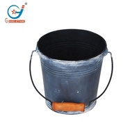 Petit seau en métal galvanisé de 0,3 gallon avec poignée pour plantes